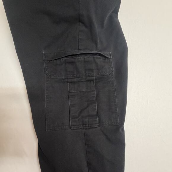 Dickies Mens Black Chino Work Pants Size 36UL Regular Fit-Cargo Zipper Pockets - Picture 8 of 14